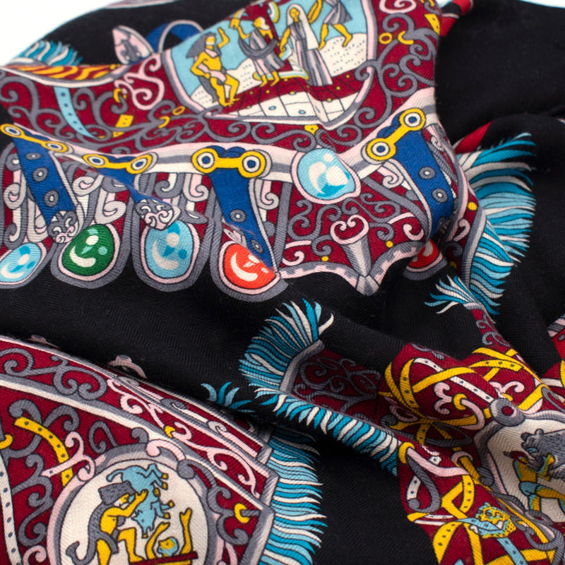 Hermes Carré Géant Silk 140 Cashmere Scarf