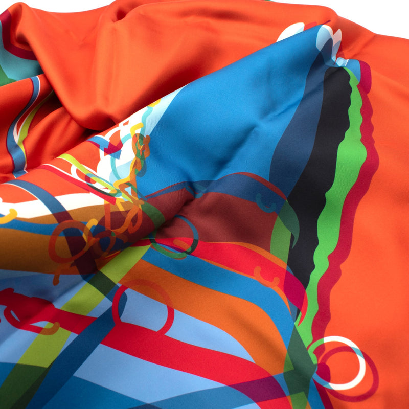 Hermès "Drive Me Crazy" Double Face Scarf 90