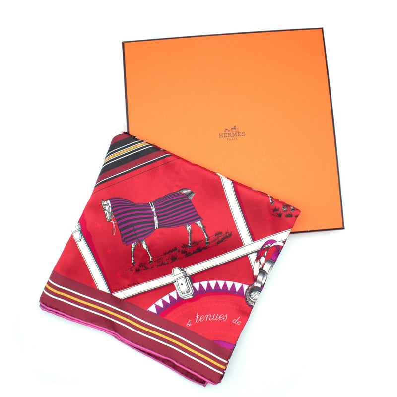 Hermès Couvertures et Tenues de Jour Double Face Scarf 90
