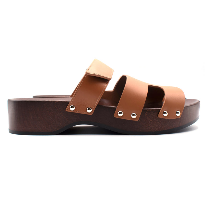 Hermès Calfskin Leather Kos Clogs