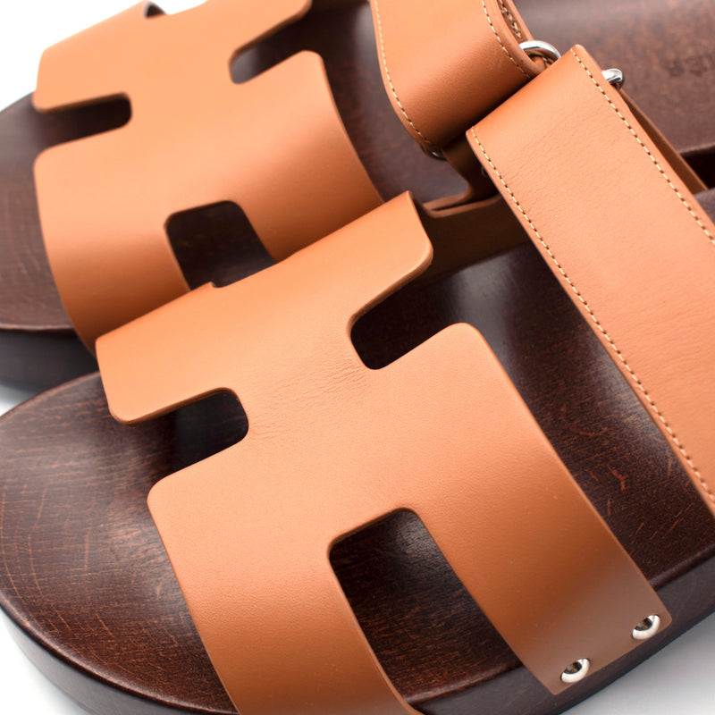 Hermès Calfskin Leather Kos Clogs