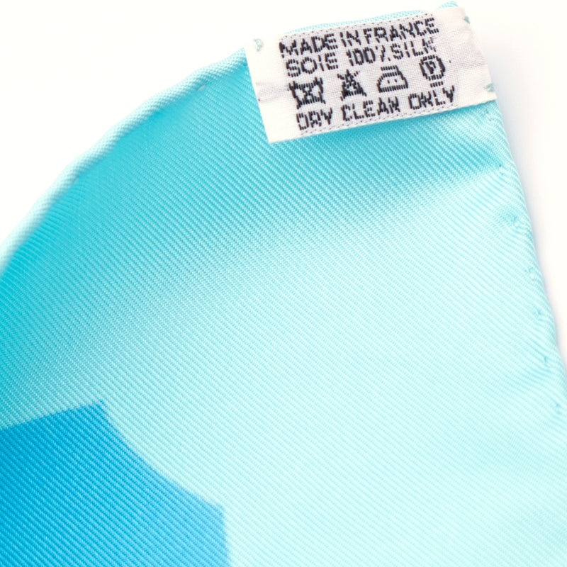 Hermès Carre 90 Silk Scarf de Passage Paris Blue