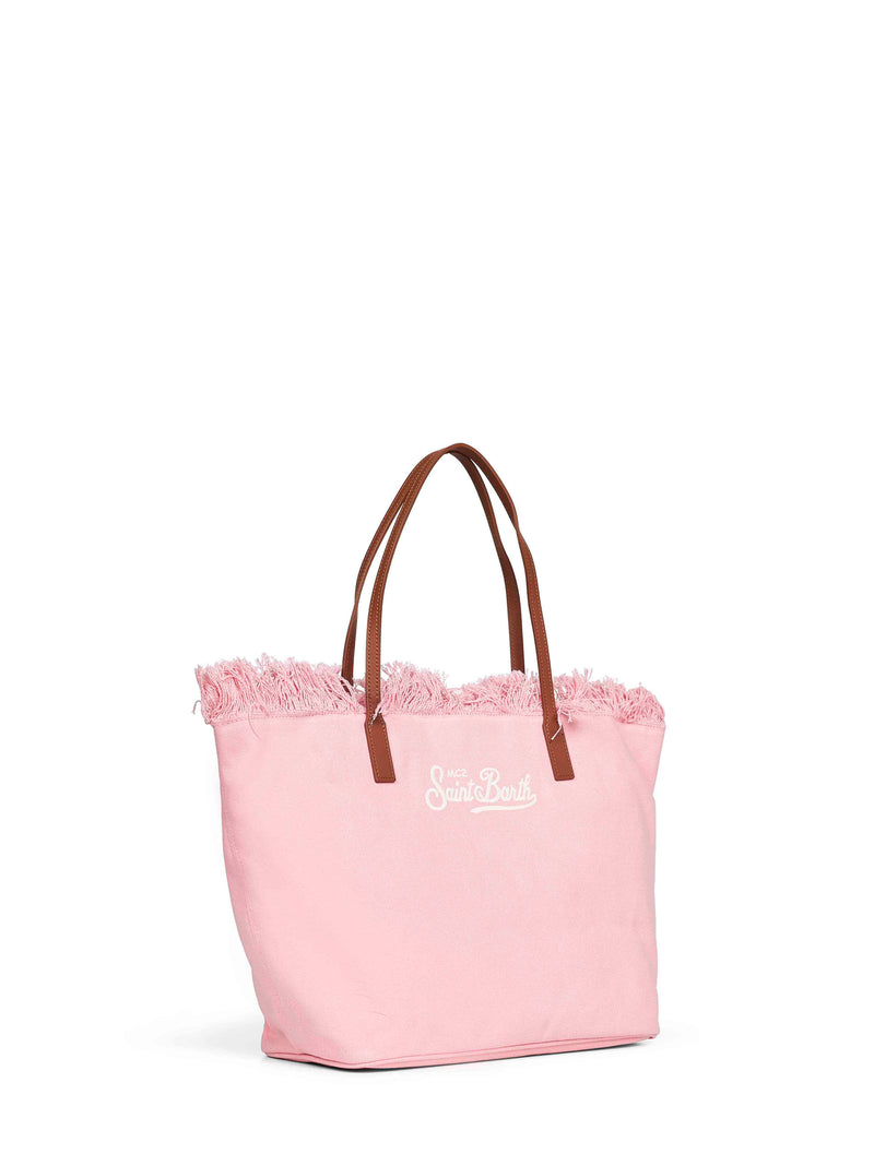 Mc2 Saint Barth City Shoulder Bag — Pink Cotton