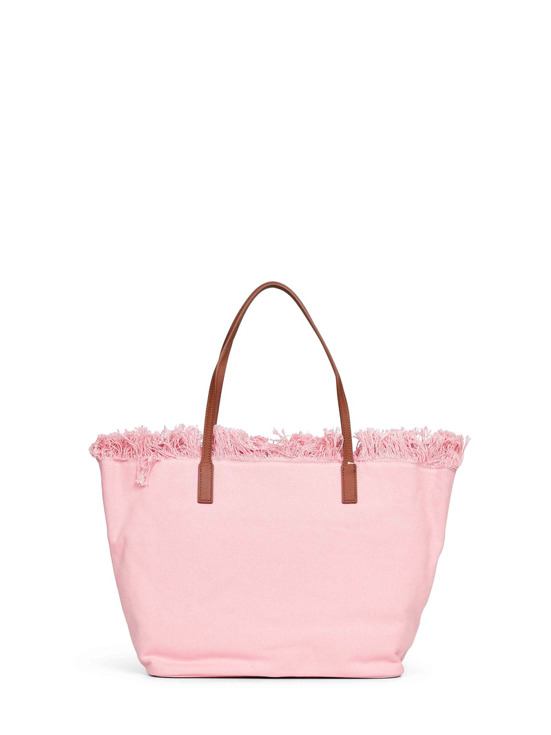 Mc2 Saint Barth City Shoulder Bag — Pink Cotton