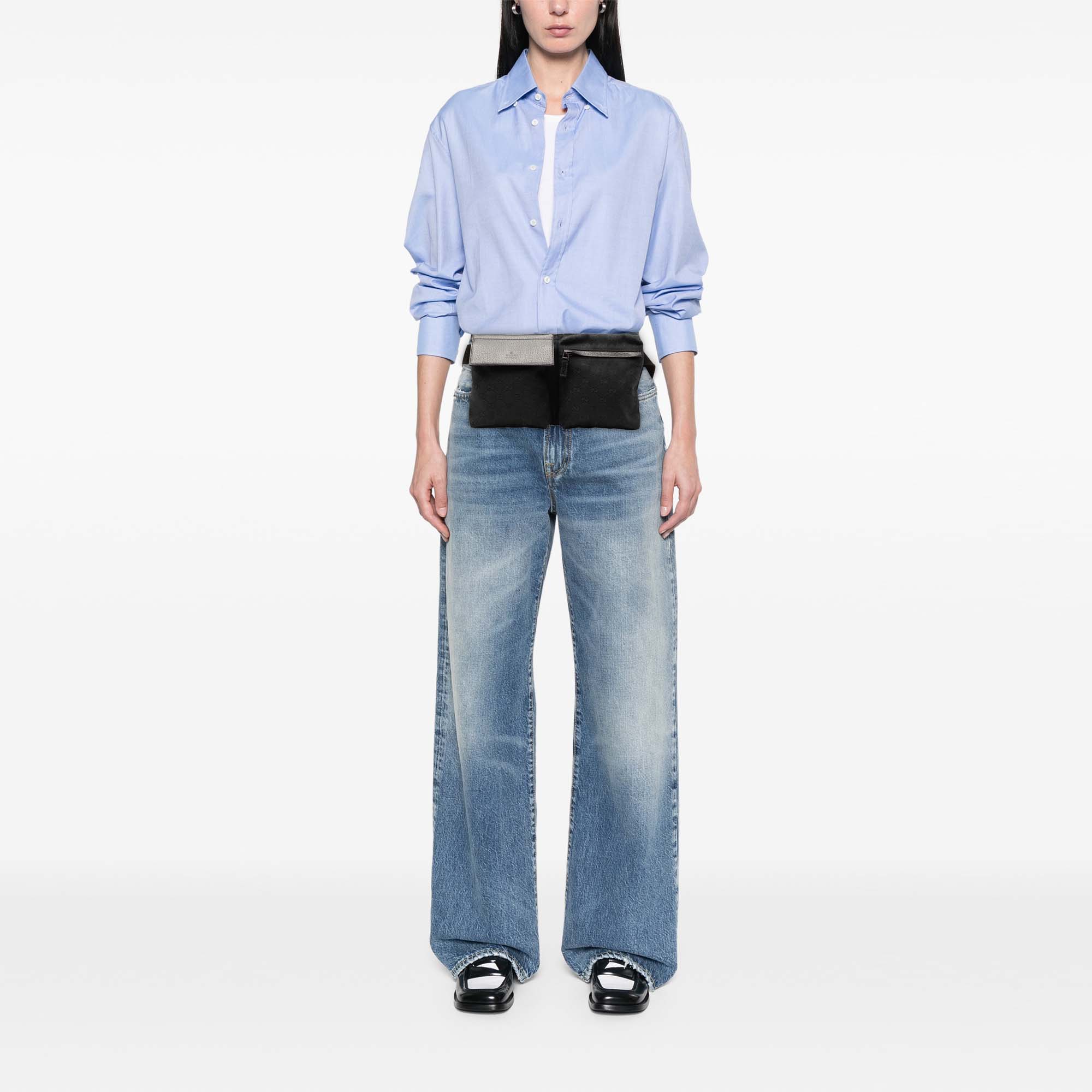 GG Canvas Double Pocket Belt Bag - Image 8