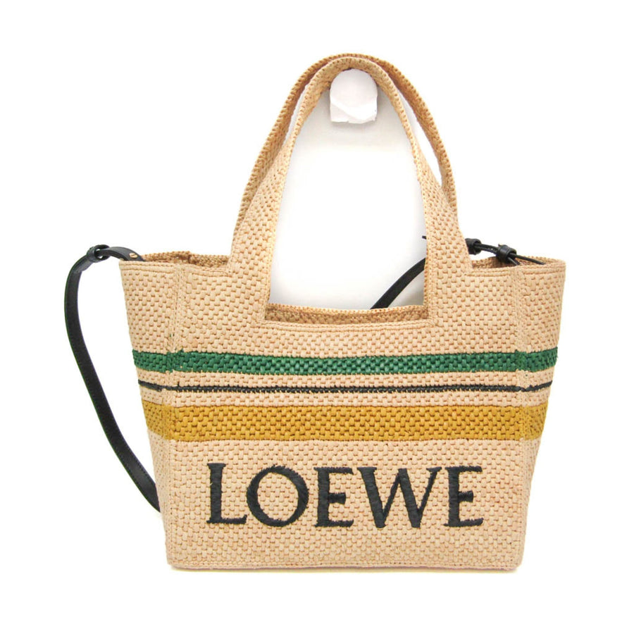 Loewe Paulas Ibiza Logo Raffia Multicolour Wicker Bag