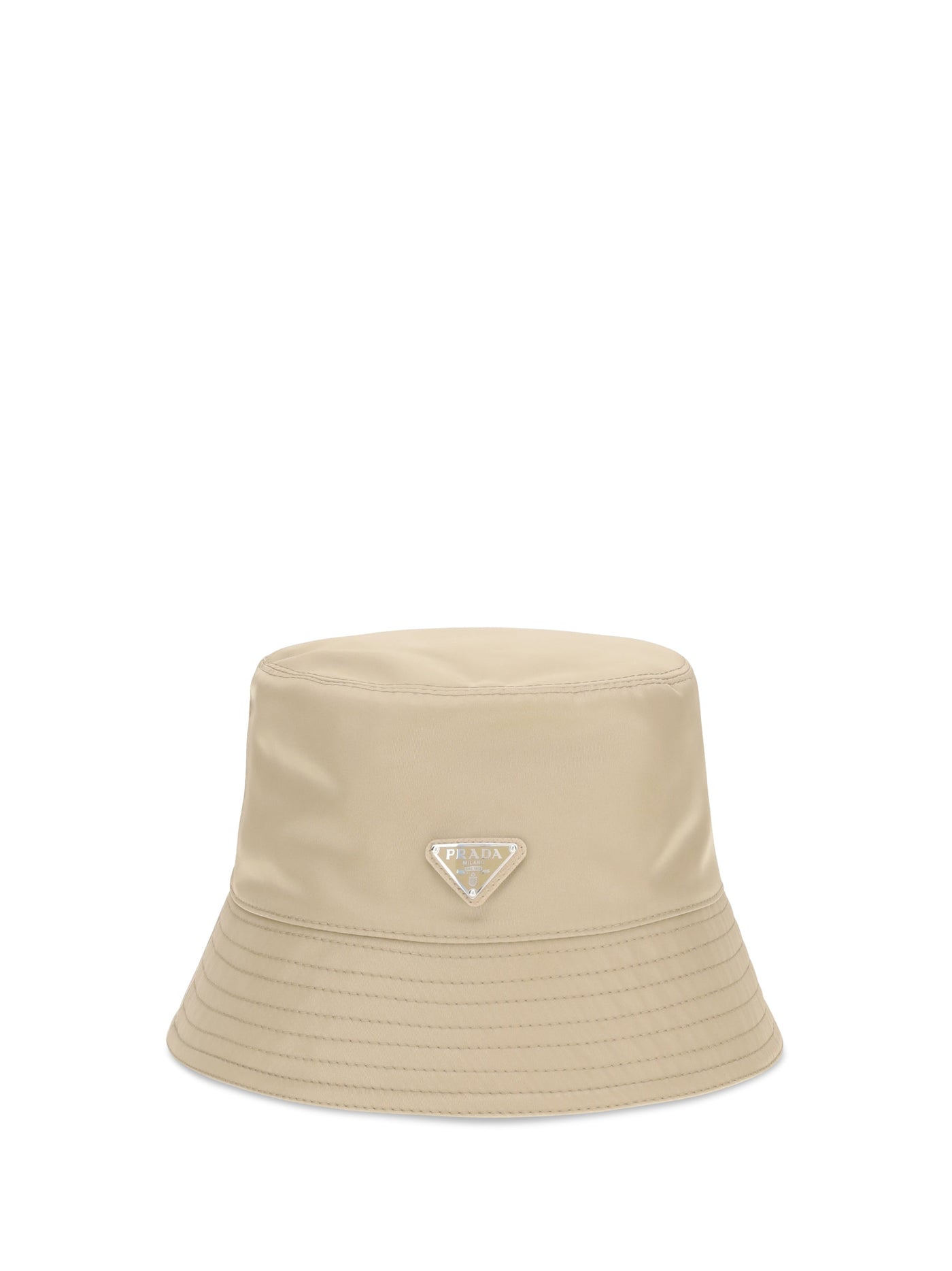 Prada 2hc1372dmi Re-Nylon Bucket Hat — Beige Polyamide