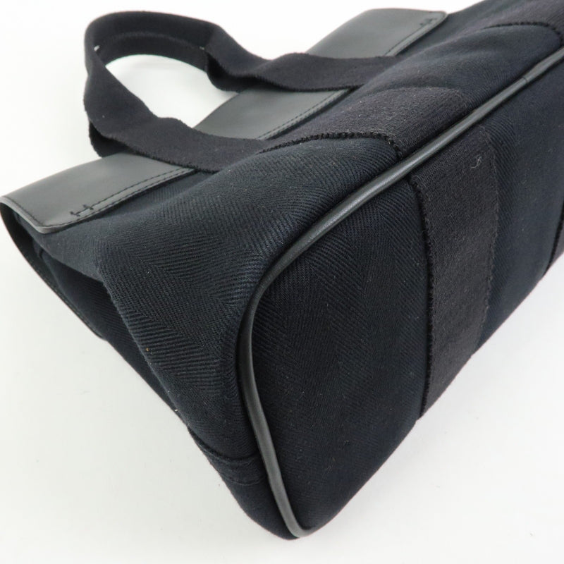 Hermes Valparaiso Toile And Leather Black Canvas Bag