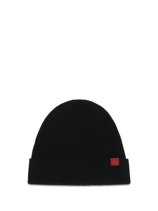Kiton Ucpl003k0239l04 Ribbed Merino Wool Beanie — Black Ovis Aries Beanies