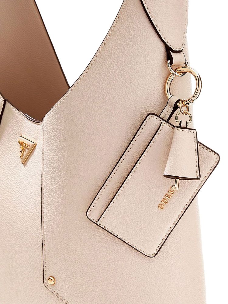 Guess Hobo Bag — Beige Polyurethane