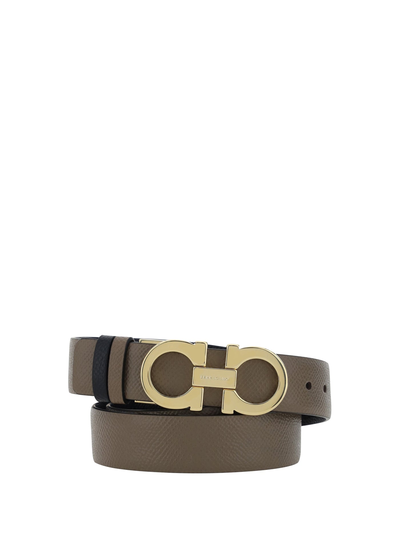 Ferragamo Reversible Calf Leather Belt — Brown Bos Taurus