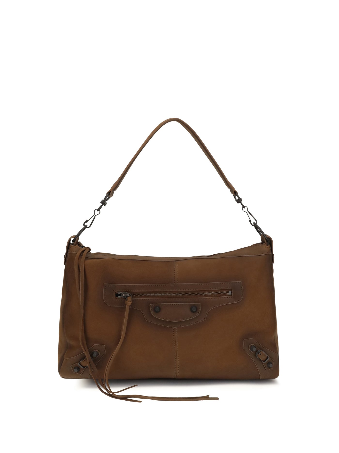 Balenciaga Le City Shoulder Bag — Brown Lambskin