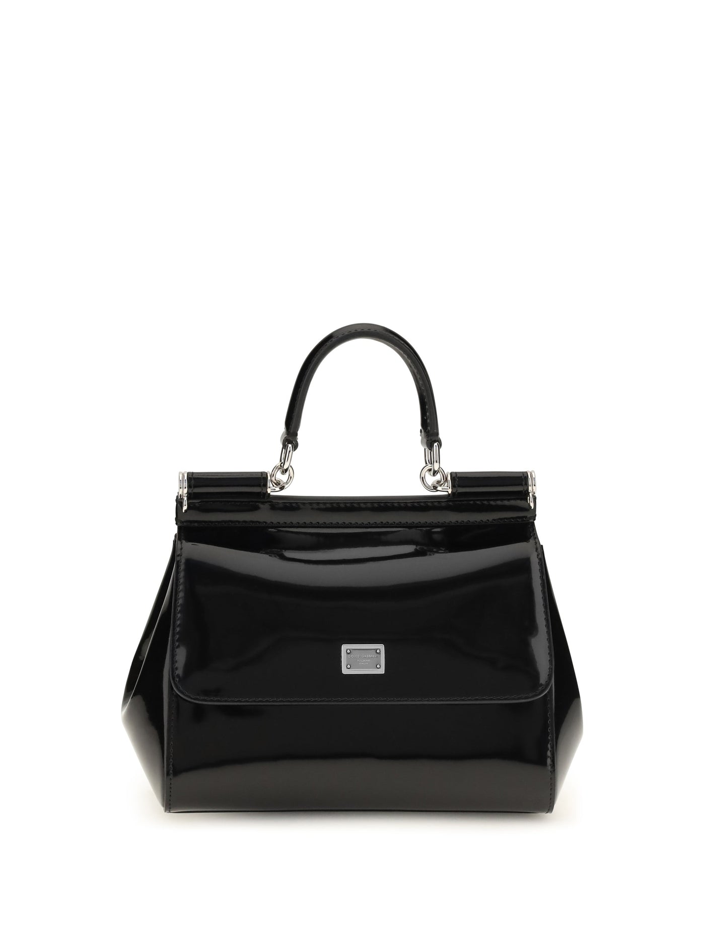 Dolce & Gabbana Sicily Shoulder Bag — Black Calf Leather Bos Taurus