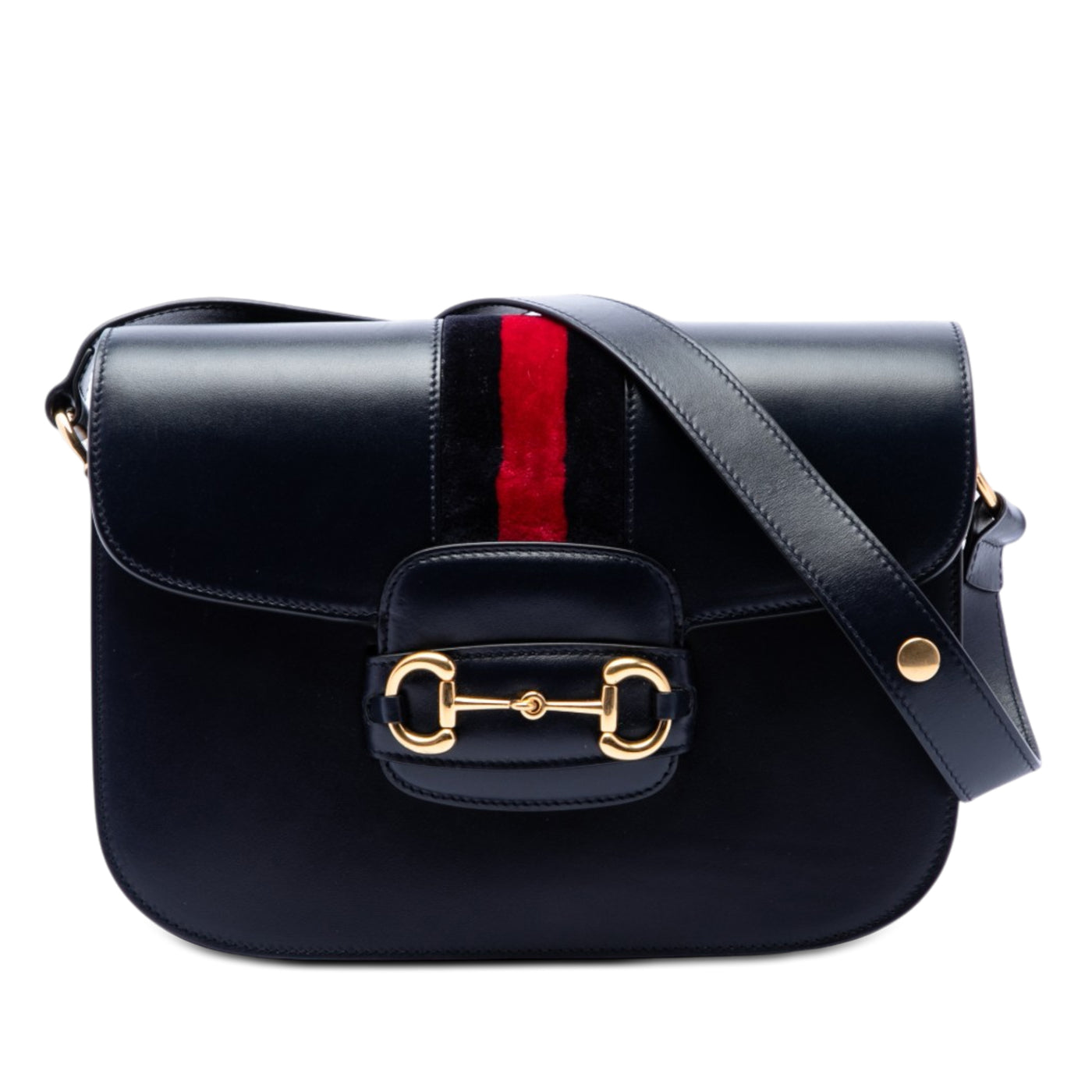 Medium Leather Web 1955 Horsebit Shoulder Bag - Image 1