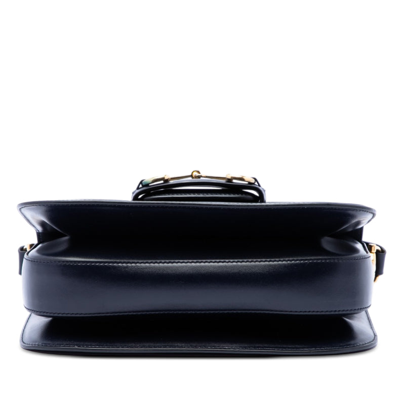 Medium Leather Web 1955 Horsebit Shoulder Bag - Image 3