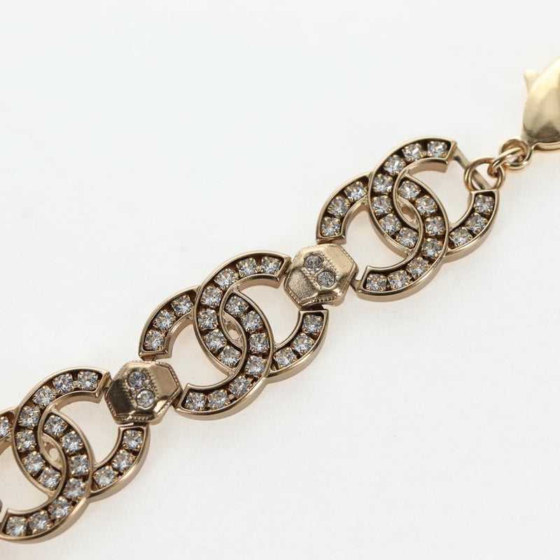 Chanel Cc Link Choker Metal With Crystals Gold Bijoux
