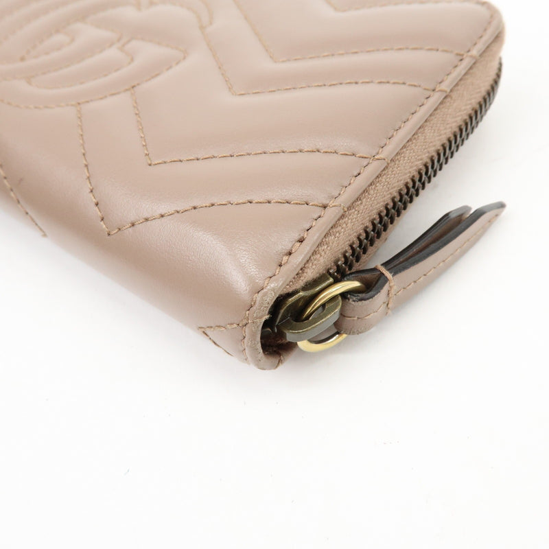 Gucci Gg Marmont Organizer Matelasse Leather Beige Accessory