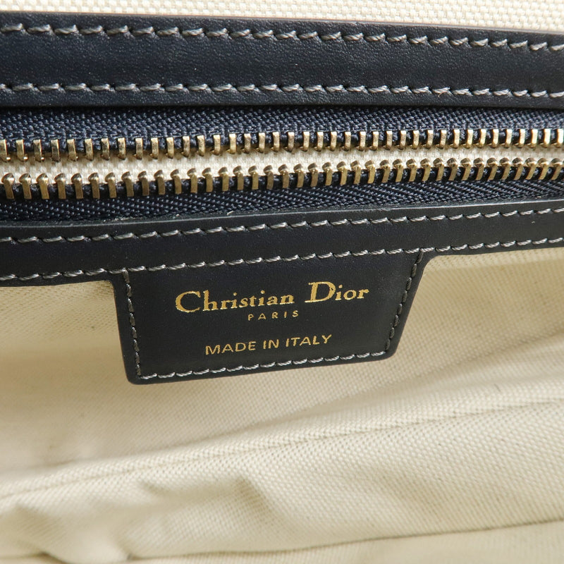 Christian Dior Saddle Oblique Canvas Navy Bag