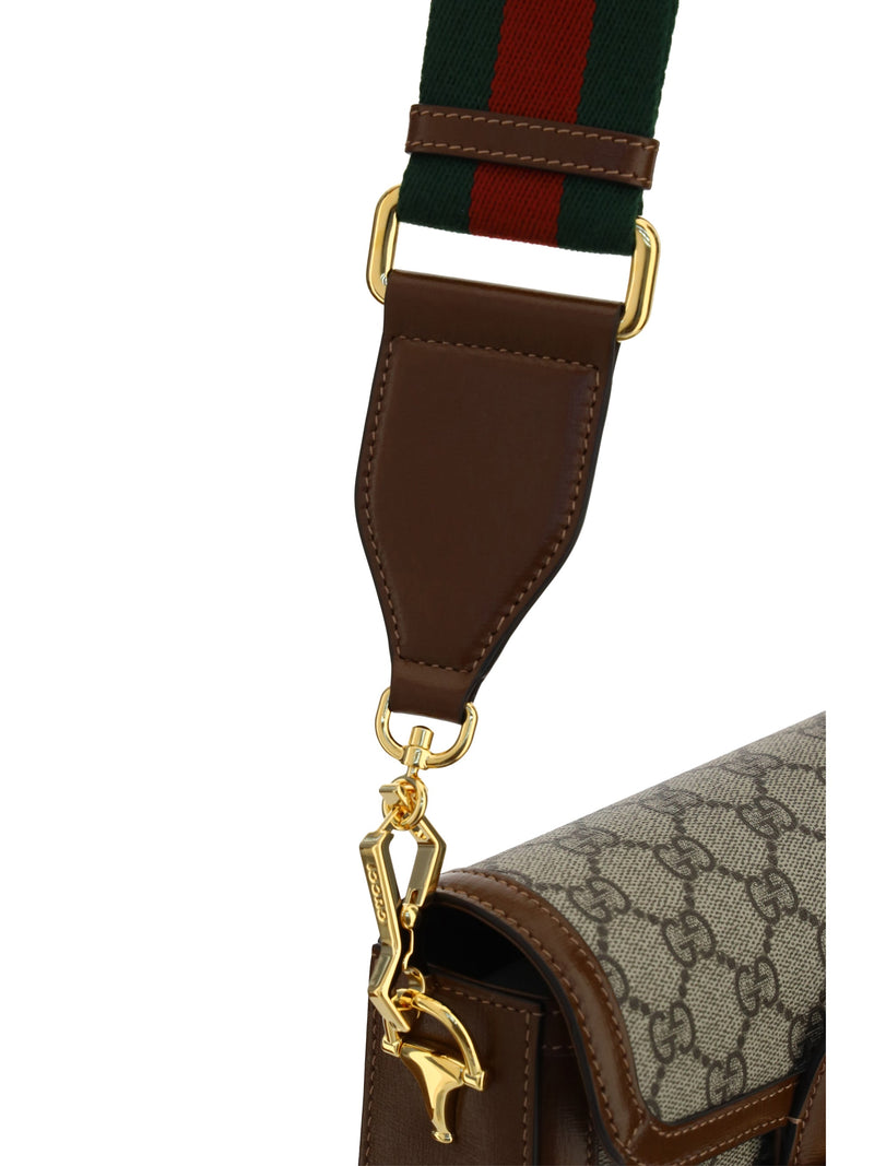 Gucci 1955 Horsebit Shoulder Bag — Beige
