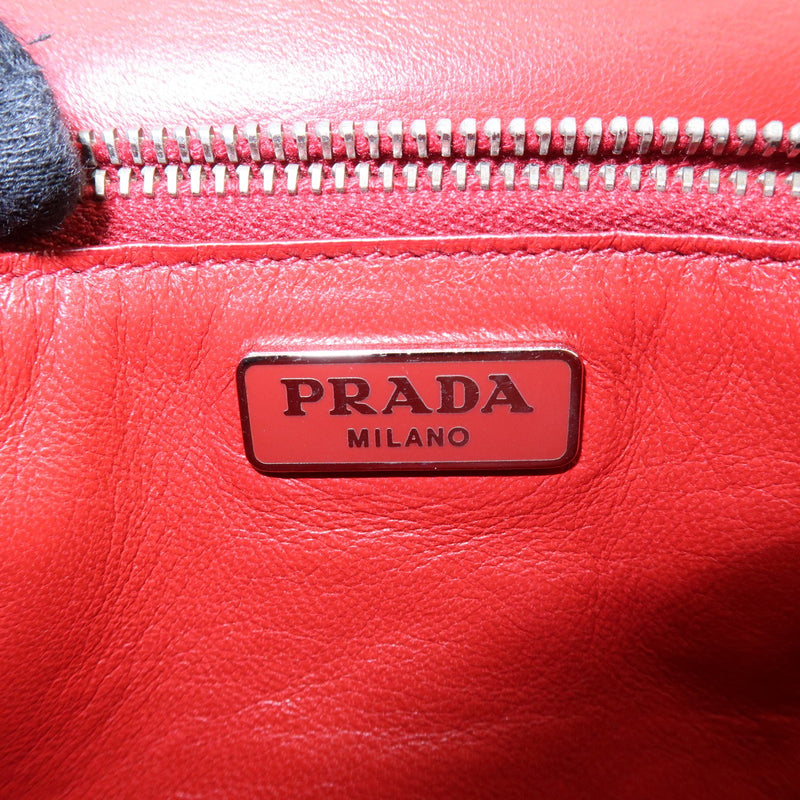 Prada Wallet On Strap City Calfskin Black Leather Bag