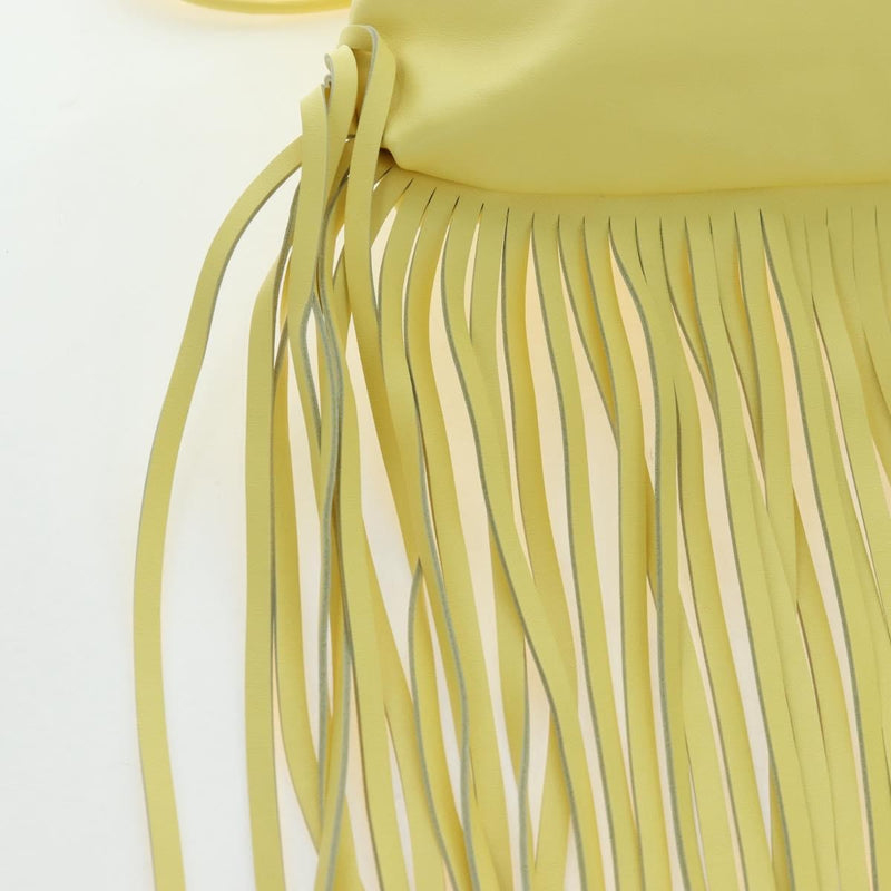 Bottega Veneta The Fringe Leather Yellow Bag