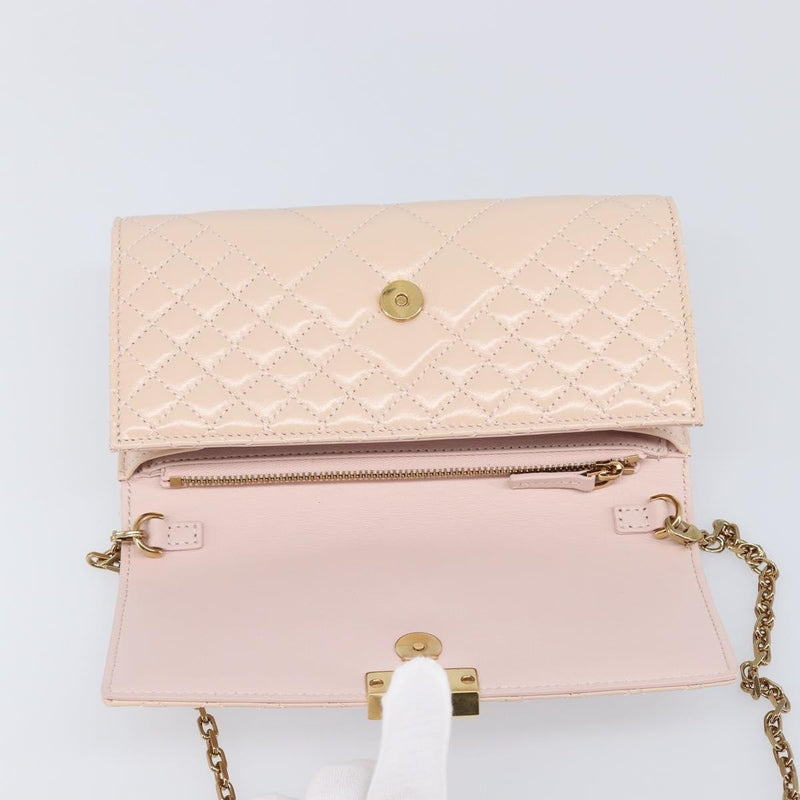 Versace Greca Goddess Convertible Clutch Leather Pink