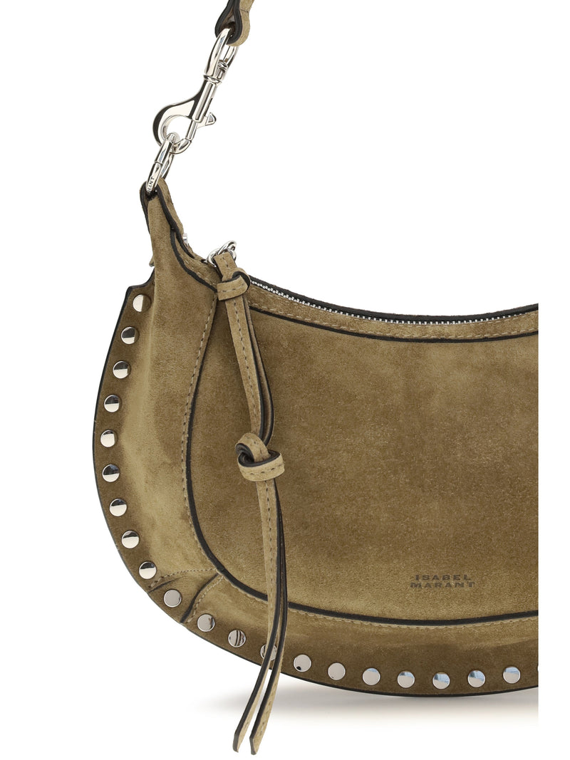 Isabel Marant Shoulder Bag — Taupe Calf Leather Bos Taurus