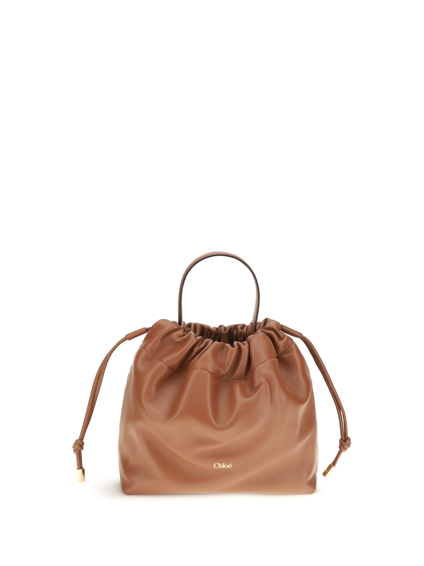 Chloé Icons Shoulder Bag — Brown Lambskin