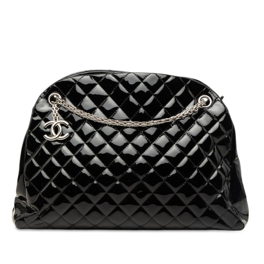 Large Quilted Patent Just Mademoiselle Bowling Bag - Image 1