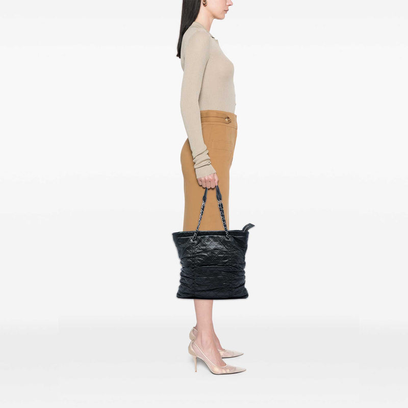 Quilted Lambskin North South Sharpei Shopping Tote - Image 6