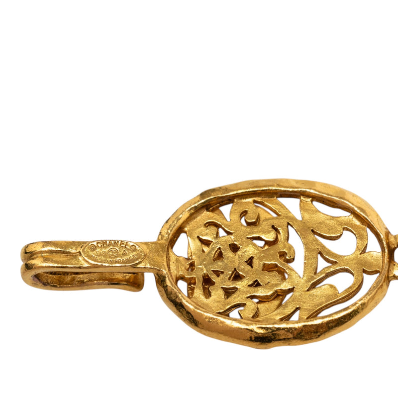 Gold Plated Medallion Double Strand Chain Necklace - Image 2