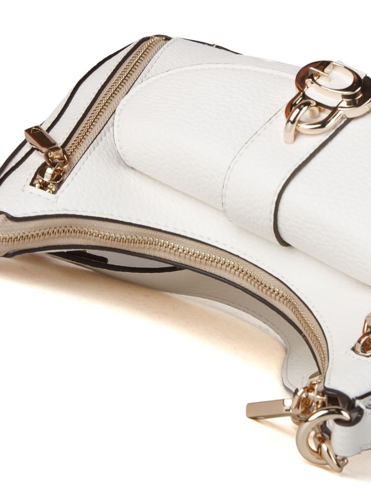 Guess Shoulder Bag — White Polyurethane