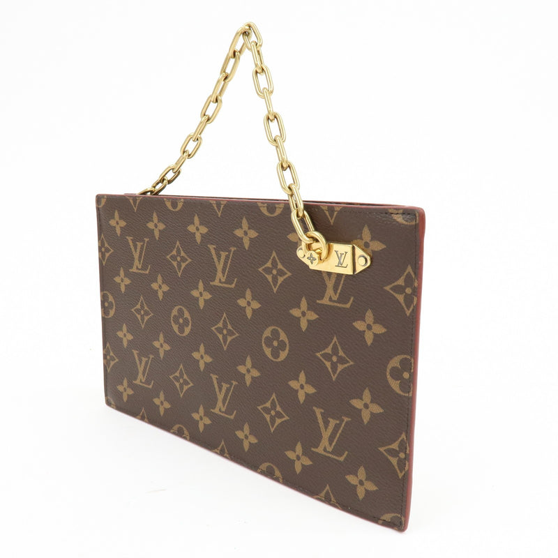 Louis Vuitton Legacy Chain Clutch Monogram Canvas Brown