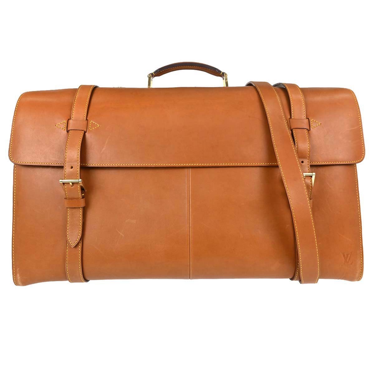 Louis Vuitton Nubie Weekender Nomade Leather Brown Bag