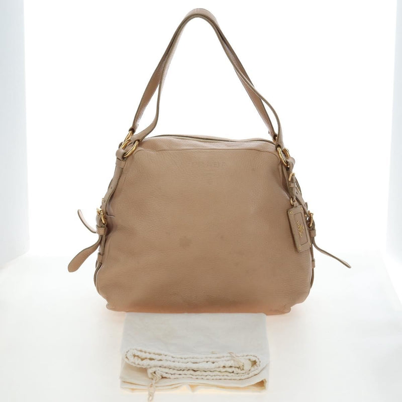 Prada Tote Leather Beige