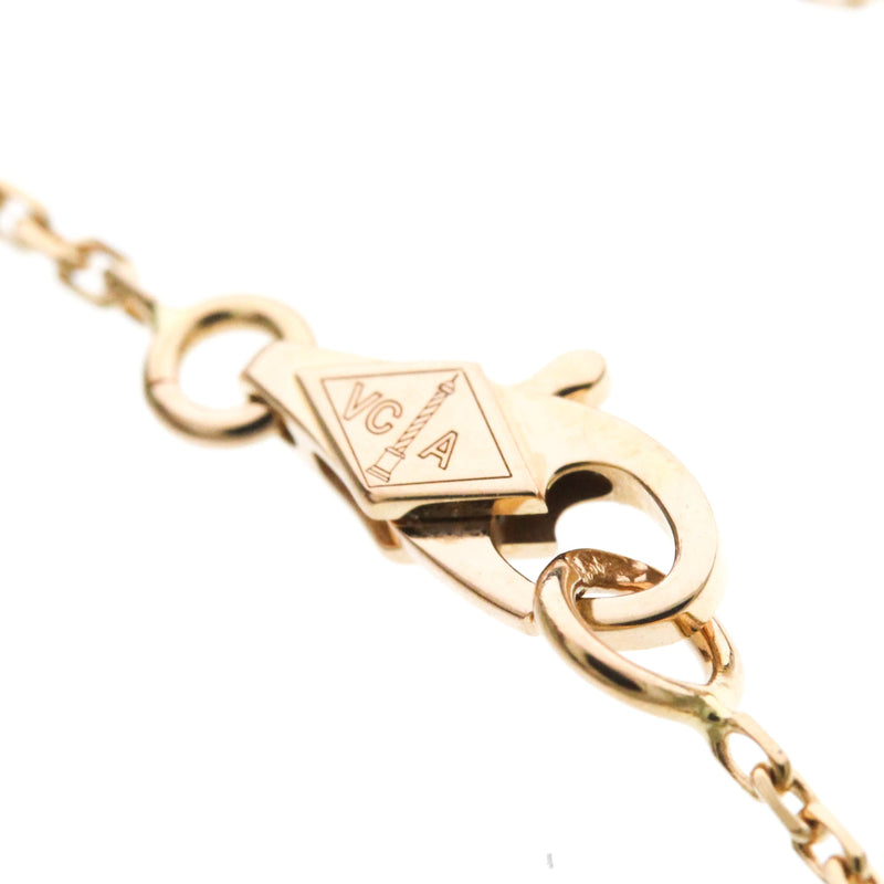 Van Cleef & Arpels Sweet Alhambra 18k White Gold And Diamonds Red Pink_gold Bijoux