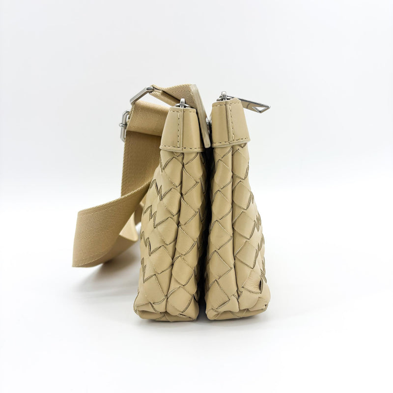 Bottega Veneta Duo Intrecciato Nappa Beige Leather Bag