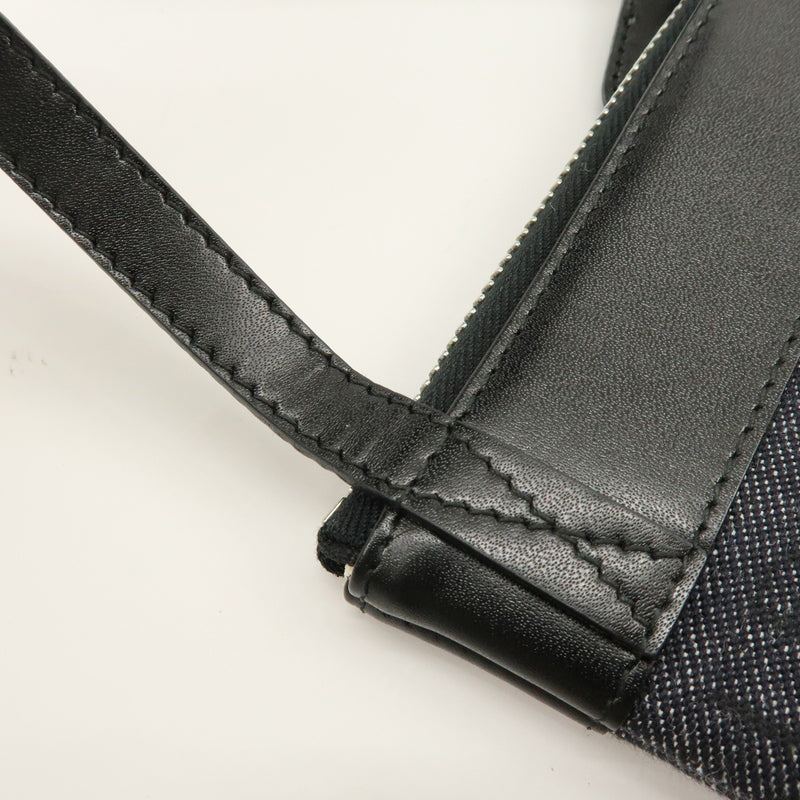 Bvlgari Logomania Canvas With Leather Black Denim_jeans Bag