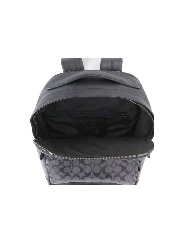 Coach Signature Coated Canvas Backpack — Gray