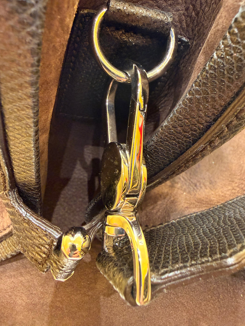 Cartier Marcello Leather Brown Suede Bag