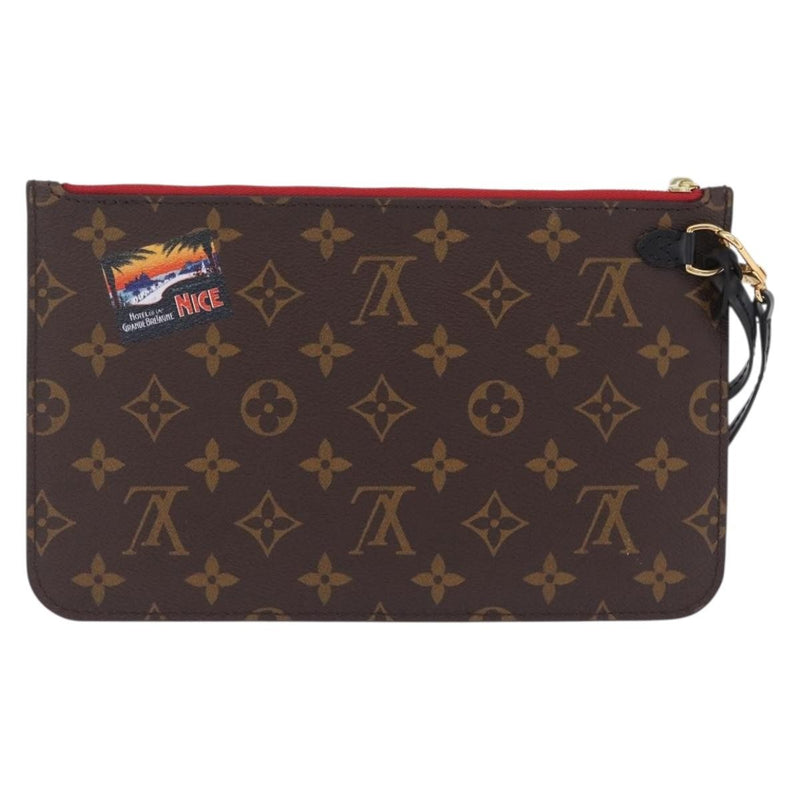 Louis Vuitton Neverfull Pochette Limited Edition World Tour Monogram Canvas Brown Bag