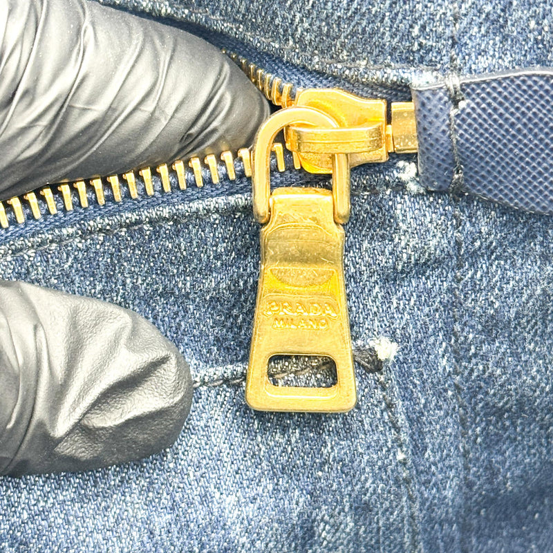 Prada Canapa Denim Blue Denim_jeans Bag