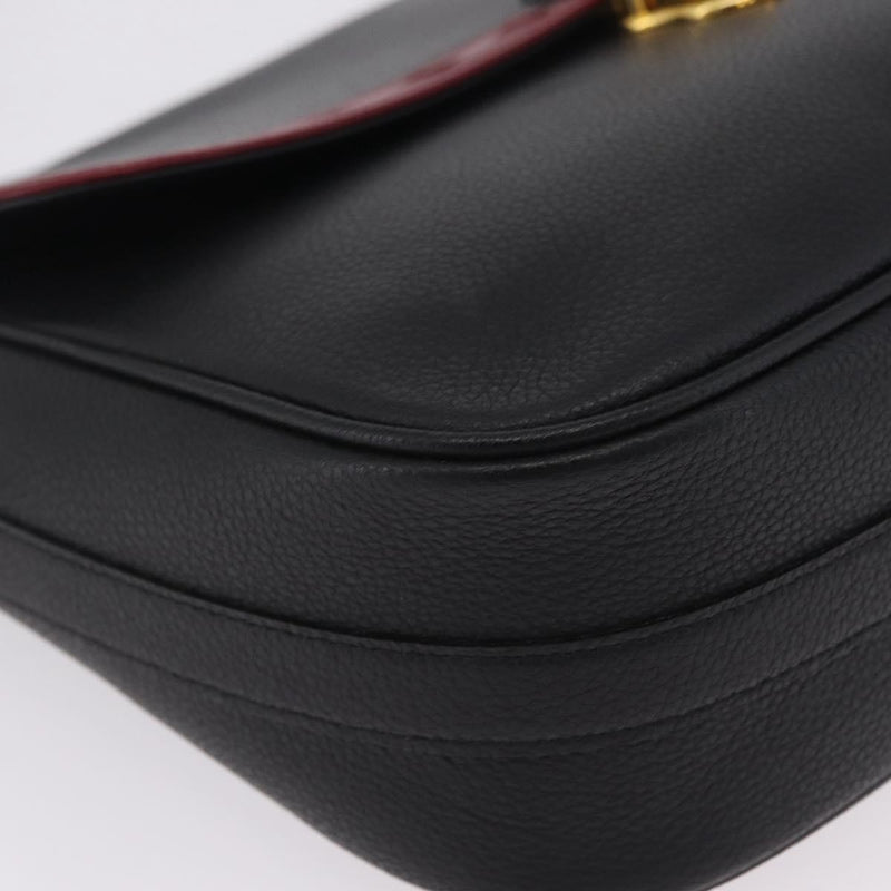 Saint Laurent Vintage Shoulder Bag Leather Black