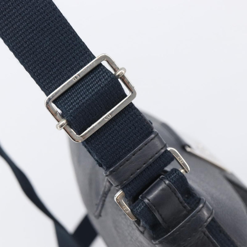 Christian Dior Vintage Street Chic Messenger Diorissimo Canvas And Leather Black
