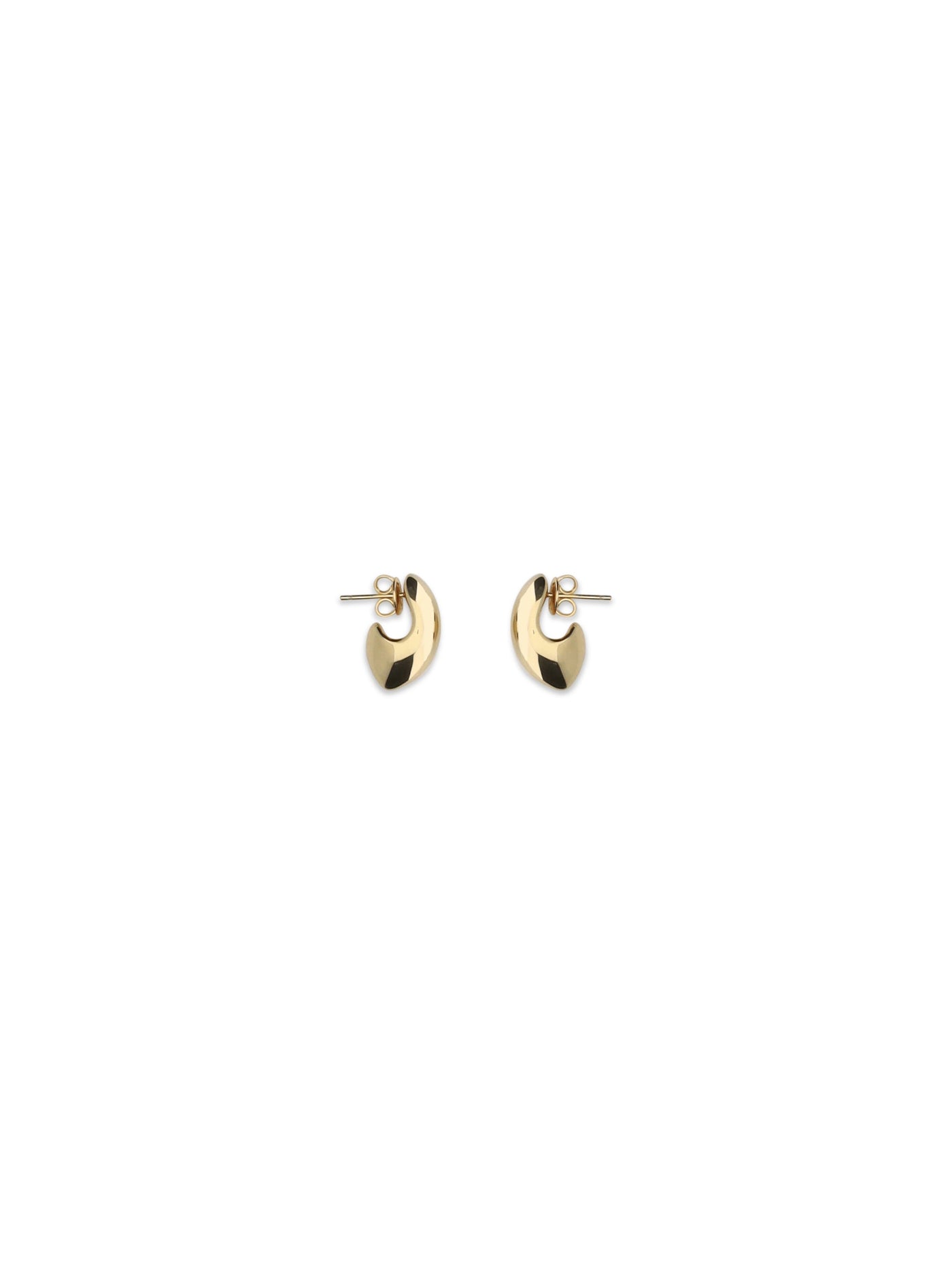 Bottega Veneta Polished Disc Earrings — Gold Metal