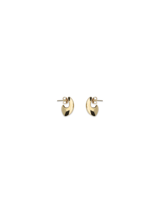 Bottega Veneta Polished Disc Earrings — Gold Metal