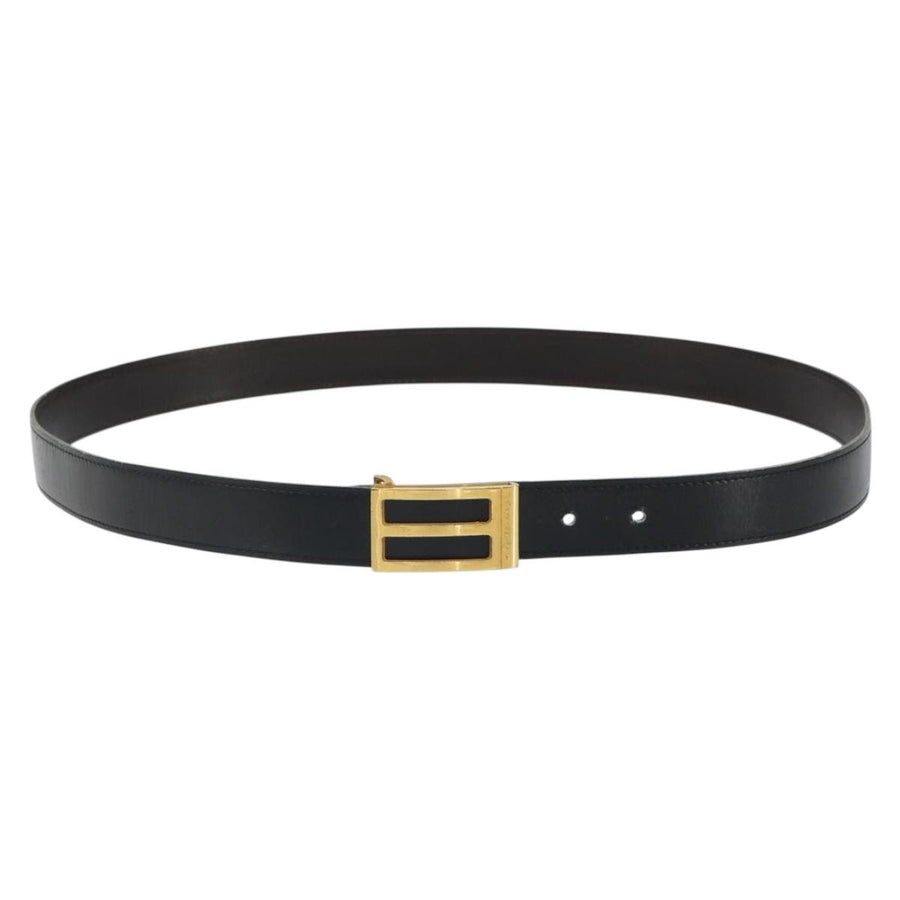 Hermes Buckle Belt Leather Black