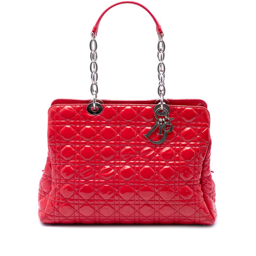 Large Patent Cannage Lady Dior Soft Shopping Tote - Image 1