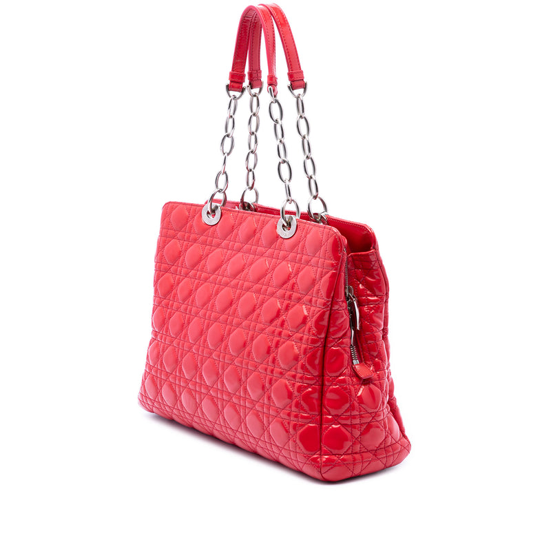 Large Patent Cannage Lady Dior Soft Shopping Tote - Image 2