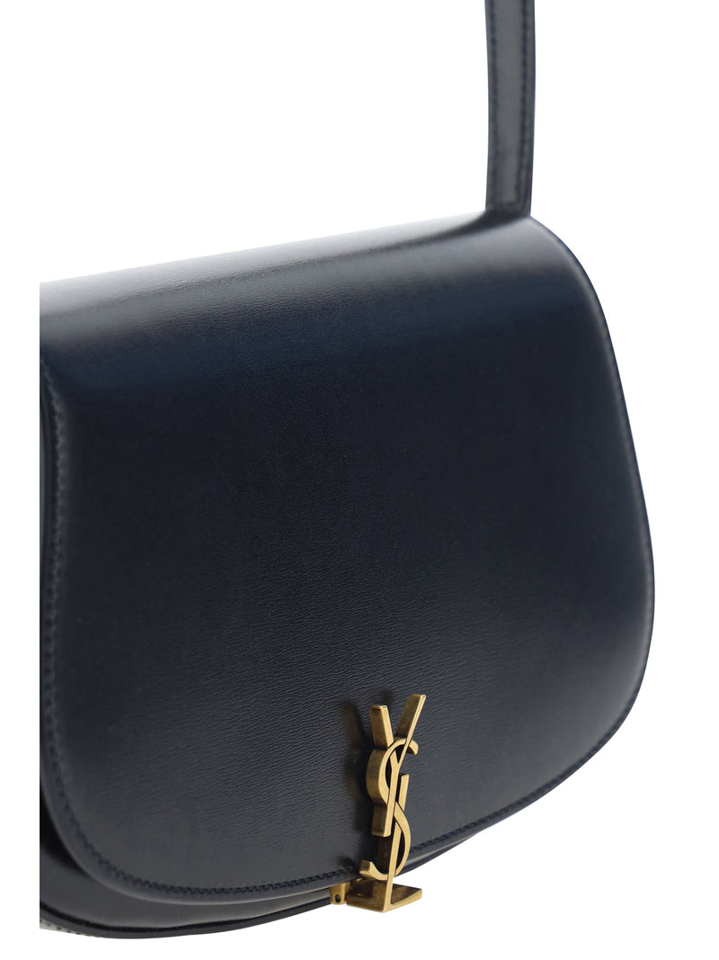 Saint Laurent Shoulder Bag — Black Calf Leather